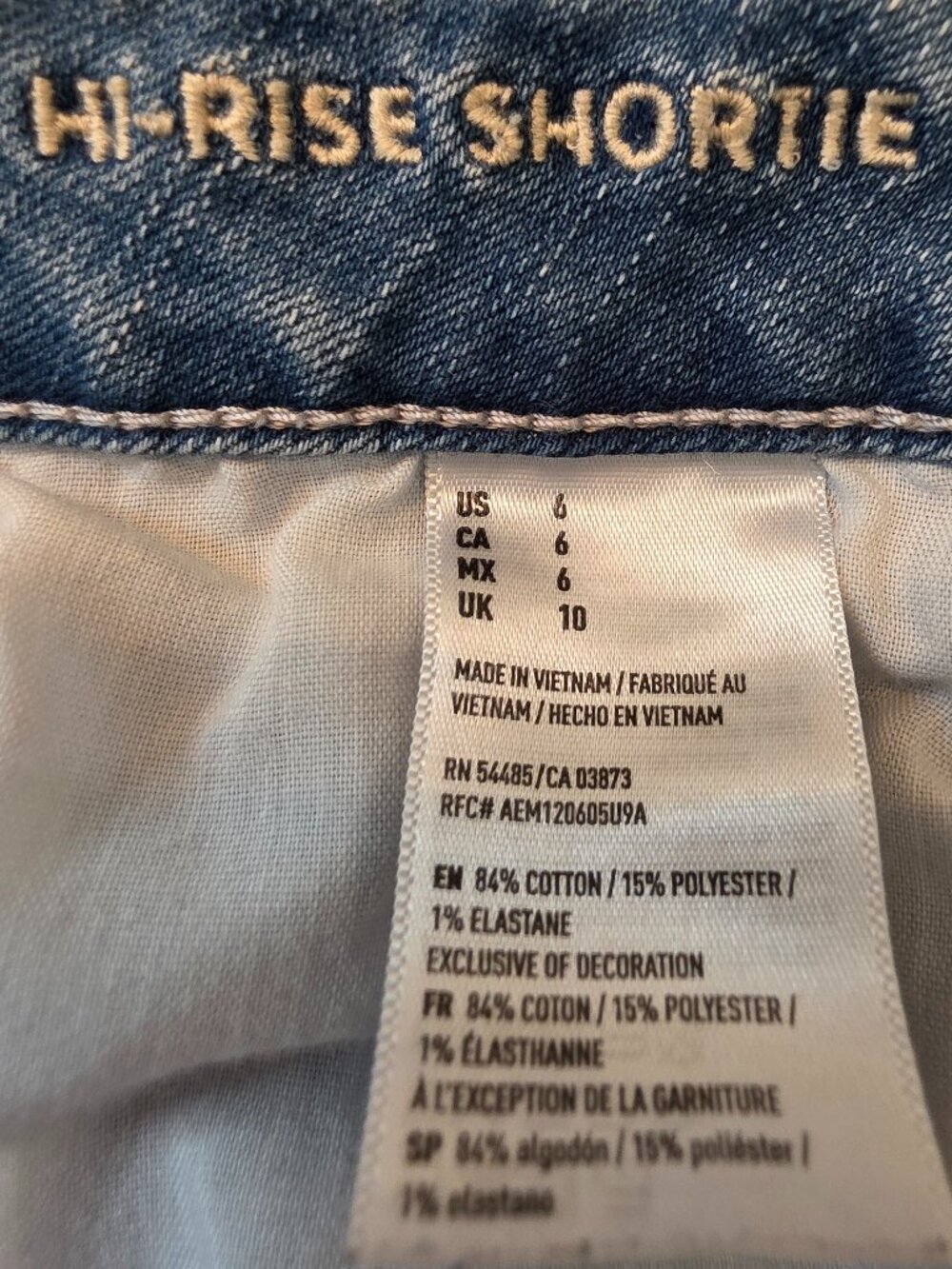 American Eagle Women's Embroidered Hi-Rise Shortie with Super Stretch, Size 6 - Picture 11 of 11